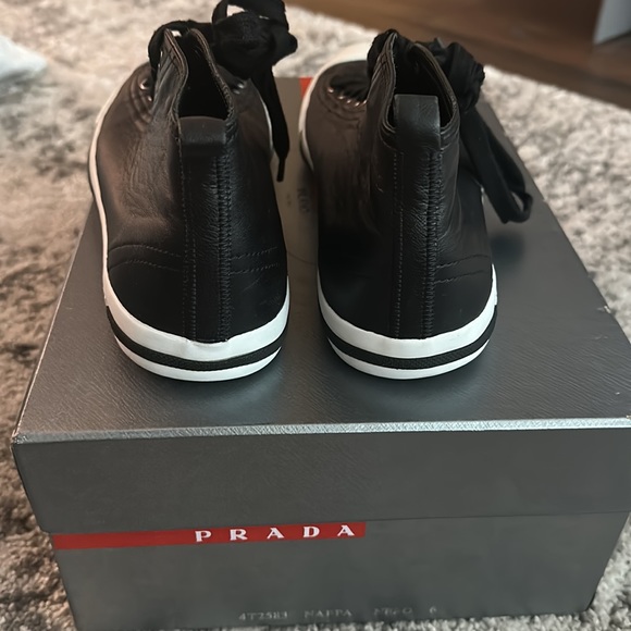 Prada leather sneakers - Picture 3 of 5